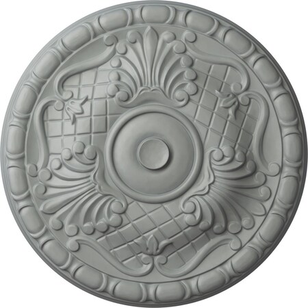 Ekena Millwork Amelia Ceiling Medallion (Fits Canopies up to 4 1/8"), 15 3/4"OD x 5/8"P, Primed White CM16AM